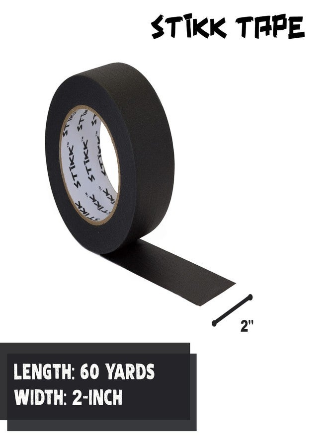 STIKK Painters Tape - 4pk Black Painter Tape - 2 inch x 60 Yards - Paint Tape for Painting, Edges, Trim, Ceilings - Masking Tape for DIY Paint Projects - Residue-Free Painting Tape - Image 2